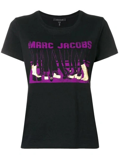 Shop Marc Jacobs Shoe Print Classic T-shirt In Black