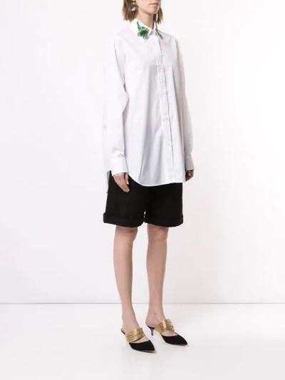 Shop N°21 Embroidered Collar Shirt In White