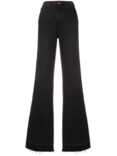 Shop Givenchy Fitted Flared Jeans In Black