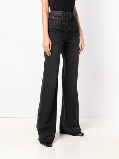 Shop Givenchy Fitted Flared Jeans In Black