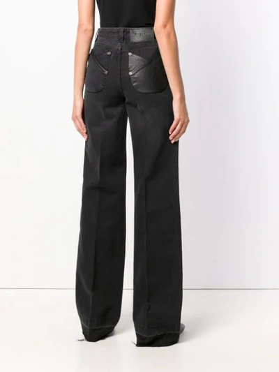 Shop Givenchy Fitted Flared Jeans In Black