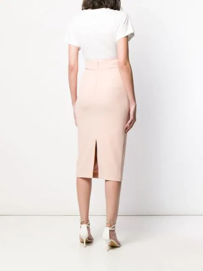 Shop Safiyaa London Pencil Skirt In Pink