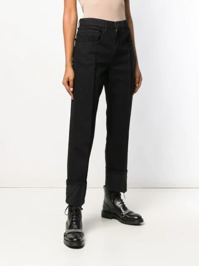 Shop Alexander Wang Straight Seam Jeans In Black