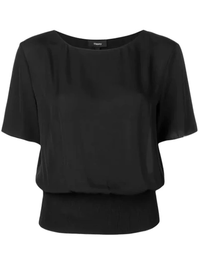 Shop Theory Cropped T-shirt In Black
