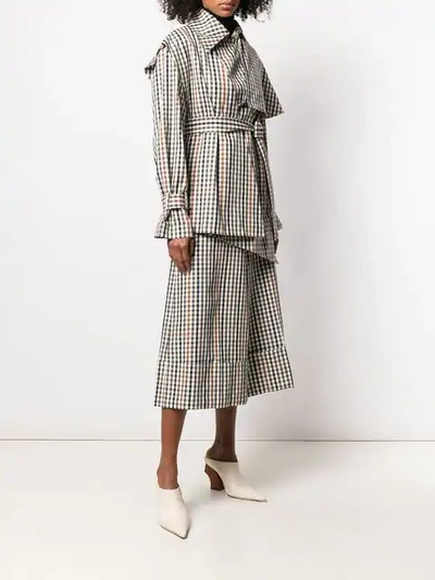 Shop A.w.a.k.e. Gingham Check Jacket In Neutrals