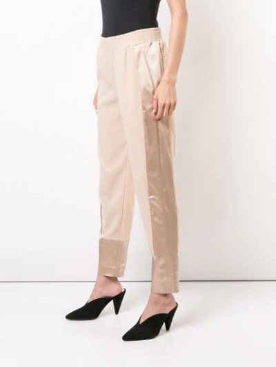 Shop Sally Lapointe Elasticated Waist Trousers - Brown