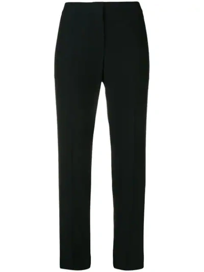 Shop Alexander Mcqueen Cropped Straight Leg Trousers In Black