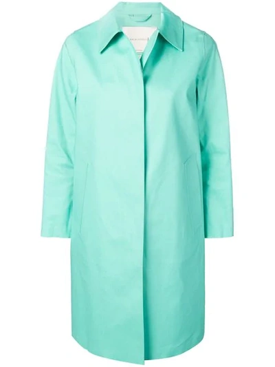 Shop Mackintosh Cascade Bonded Cotton Coat Lr-020 In Blue