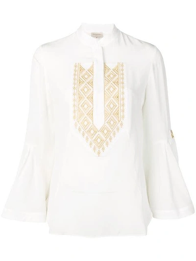Shop Zeus + Dione Delphi Embroidered Blouse In White