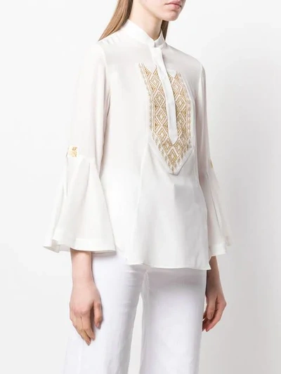 Shop Zeus + Dione Delphi Embroidered Blouse In White