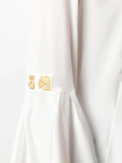 Shop Zeus + Dione Delphi Embroidered Blouse In White