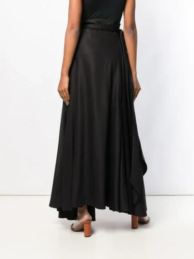 Shop Jacquemus Front Slit Skirt In Black