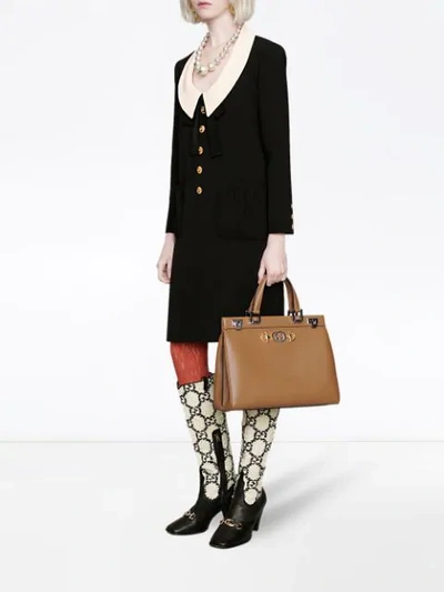 Shop Gucci Wool And Silk Dress In Black