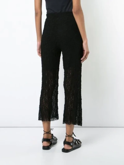 Shop Lost & Found Flared Cropped Trousers In Black