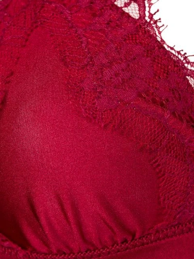 Shop Oseree Lace Trim Bikini In Red
