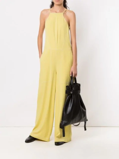 Shop Mara Mac Wide Legs Jumpsuit In Yellow