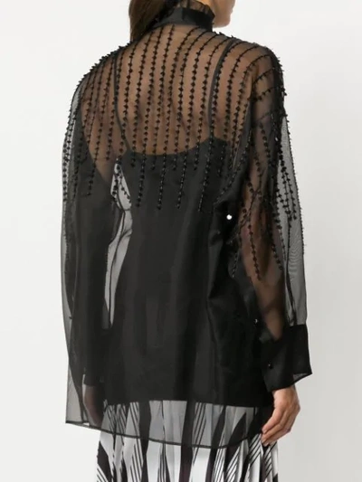Shop Valentino Pussy-bow Blouse In Black