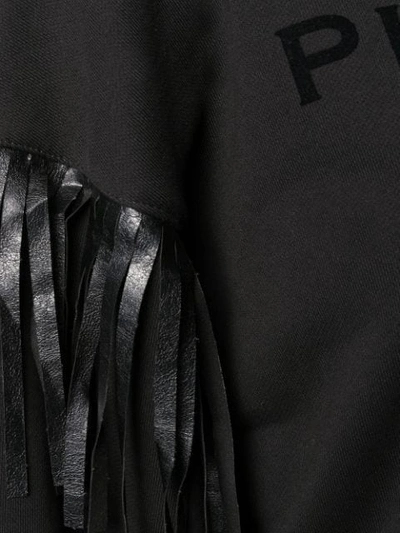 Shop Philosophy Di Lorenzo Serafini Fringed Sweater In Black