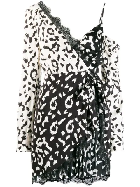 black and white leopard print dress