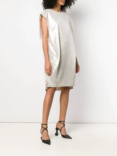 Poiret Midi Shift Dress In Gold
