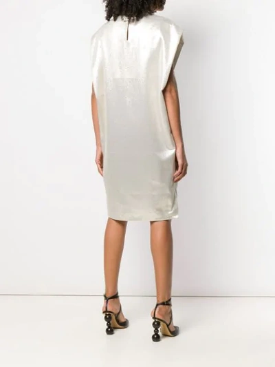 Poiret Midi Shift Dress In Gold