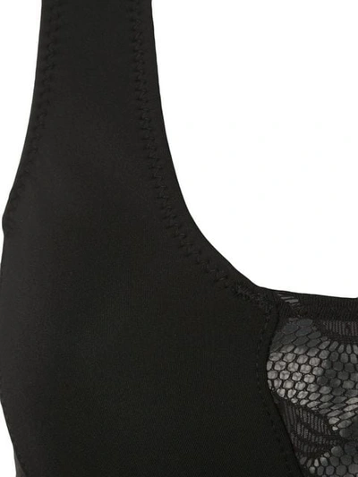 Shop Cynthia Rowley Lacy Bikini Top In Black