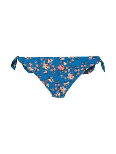 Shop Isabel Marant Étoile Floral Print Bikini Bottom In Blue