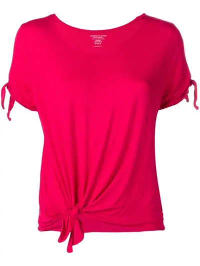 Shop Majestic Knot Detail T-shirt In Pink