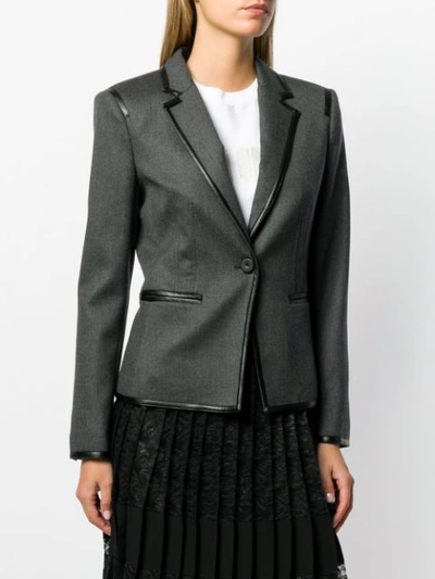 Shop Pinko Tailored Fitted Blazer In Grey
