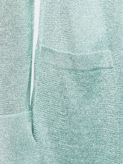 Shop Missoni Glitter Knitted Cardigan In Green
