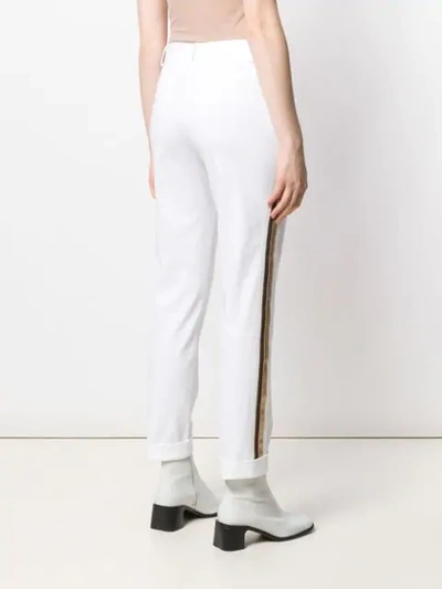 Shop P.a.r.o.s.h Tailored Fit Trousers In White