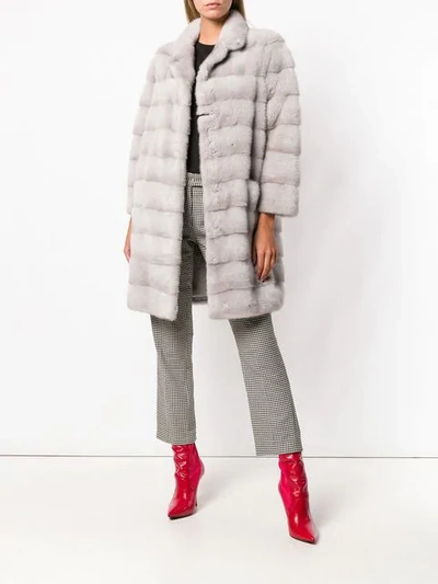 Shop Simonetta Ravizza Annie Coat In Grey