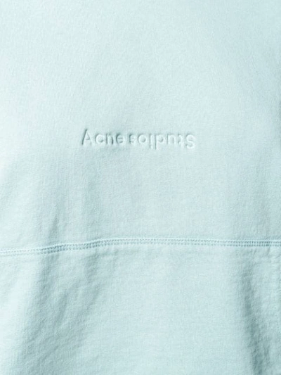 Shop Acne Studios Joghy Cropped Hoodie In Blue