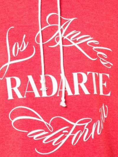 Shop Rodarte Logo Print Hoodie In Red