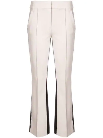 Shop Dorothee Schumacher Contrasting Bootcut Trousers In White