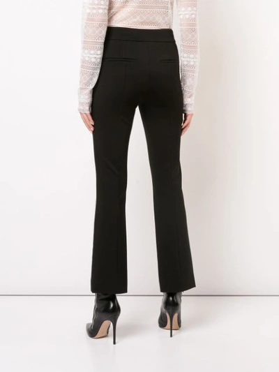 Shop Dorothee Schumacher Contrasting Bootcut Trousers In White