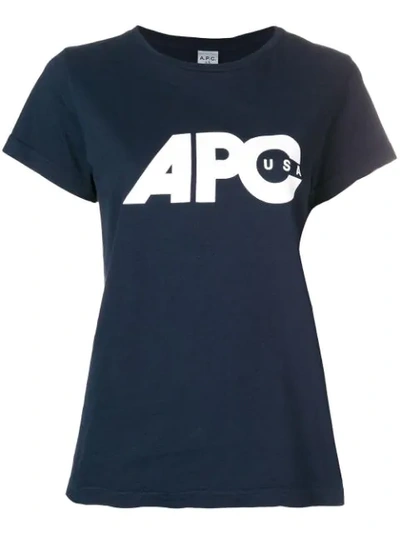 Shop Apc Sheena T-shirt In Blue