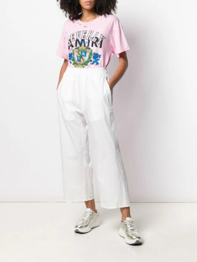 Shop Mm6 Maison Margiela Cropped Trousers In White