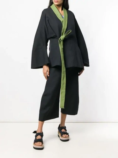 Shop Henrik Vibskov Whirl Kimono In Black