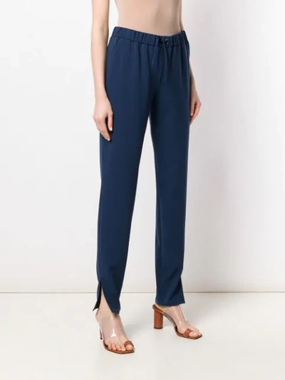 Shop Akris Punto Drawstring Slim-fit Trousers In Blue