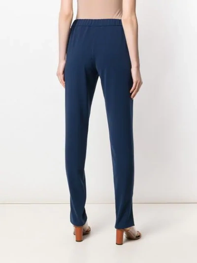Shop Akris Punto Drawstring Slim-fit Trousers In Blue