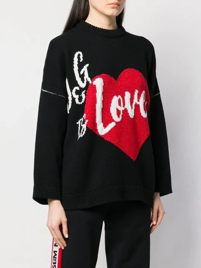Shop Dolce & Gabbana Love Jumper In Black