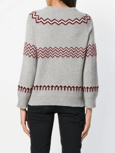 Shop Borgo Asolo Zig Zag Knit Jumper - Grey