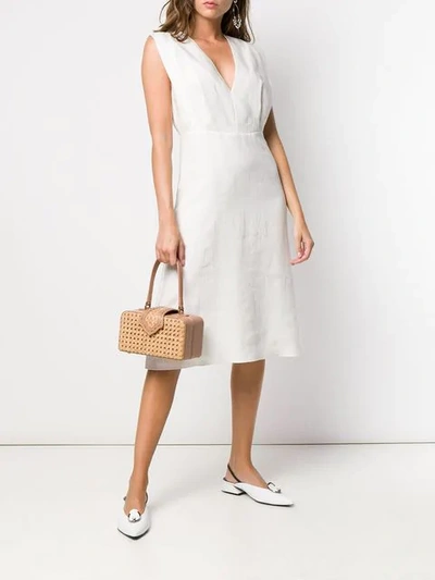 Shop Theory Sleeveless Flared Dress In White