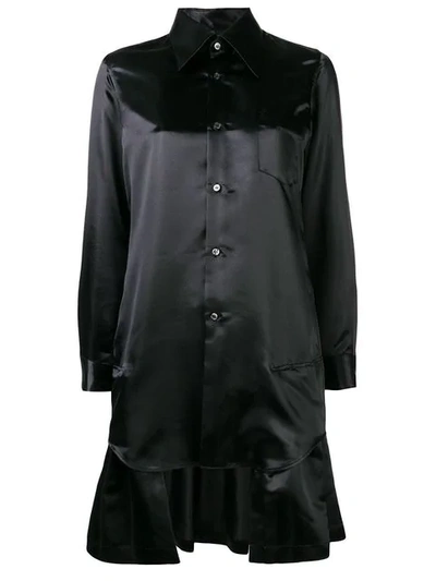 Shop Comme Des Garçons Asymmetric Tunic Shirt In Black