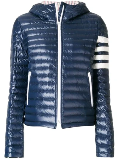 Shop Thom Browne Gesteppte Daunenjacke In Blue