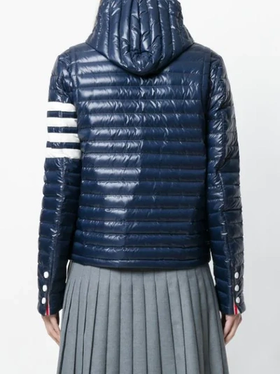 Shop Thom Browne Gesteppte Daunenjacke In Blue