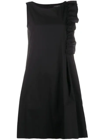 Shop Antonelli Asymmetric Ruffle Dress - Black