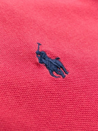 Shop Polo Ralph Lauren Logo Embroidered Polo Shirt In Red