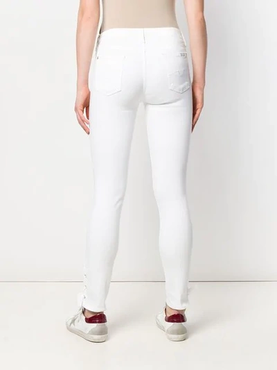 Shop 7 For All Mankind Skinny Side Tie Jeans In White